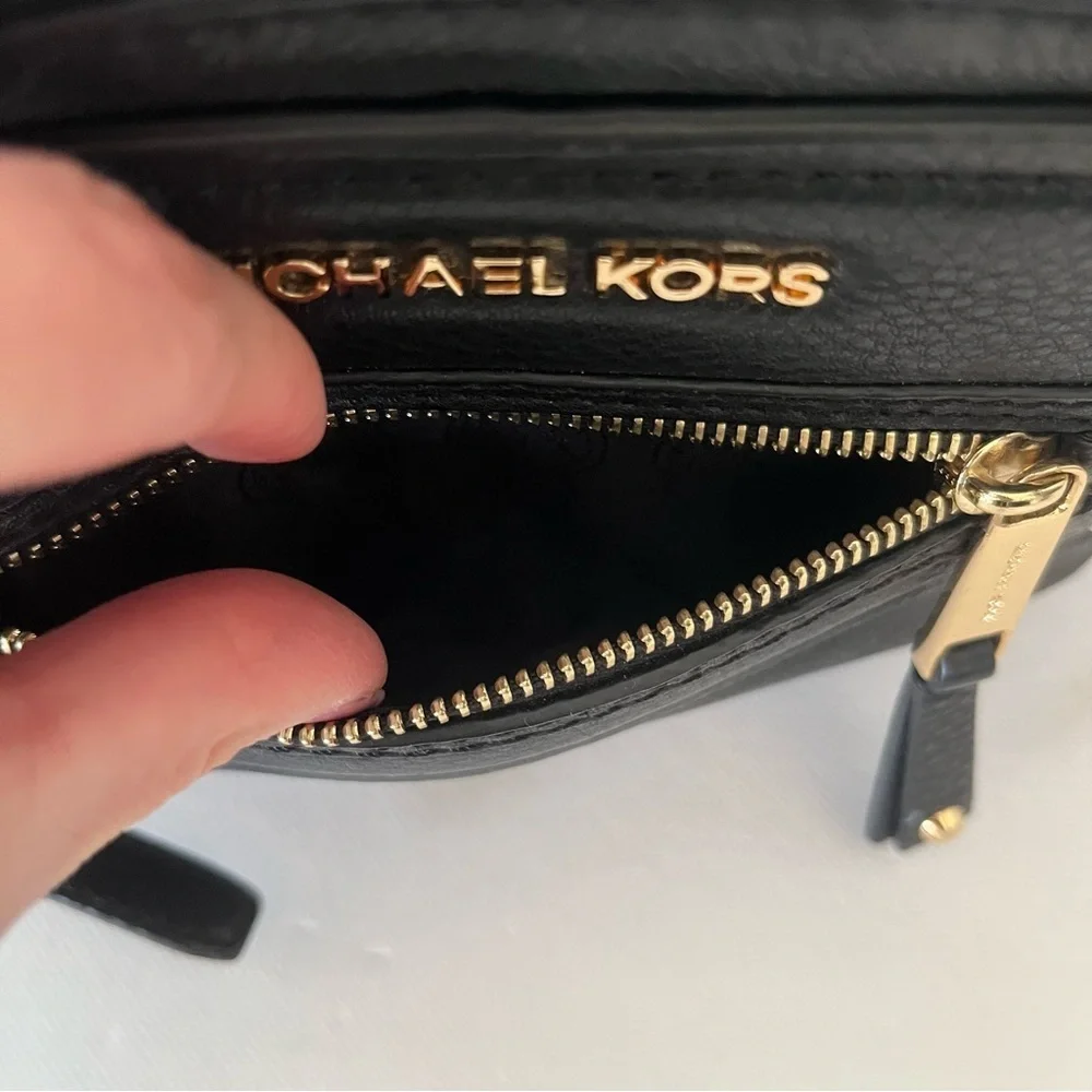Michael Kors Black Leather Crossbody Bag
